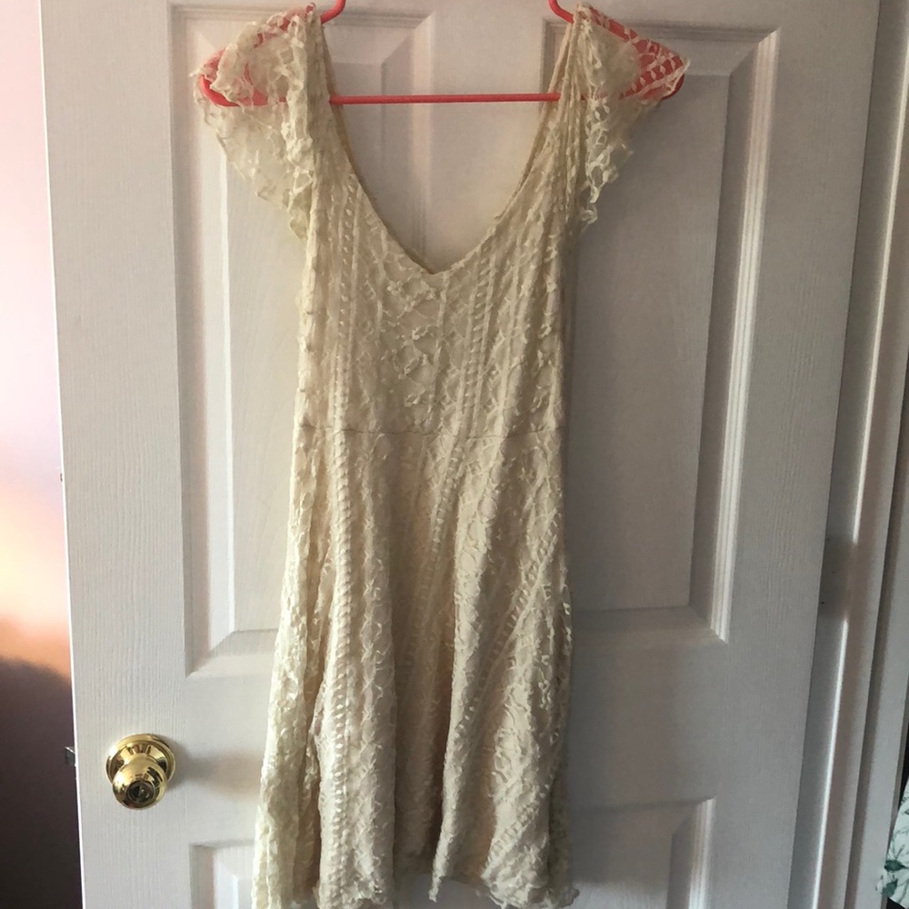 Urban Outfitters White lace mini dress